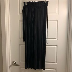 Black straight legged dress pants